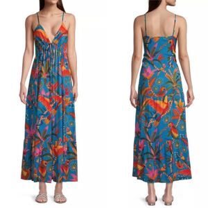 Farm Rio Macaw Party Cover Up Dress Size Large NWT